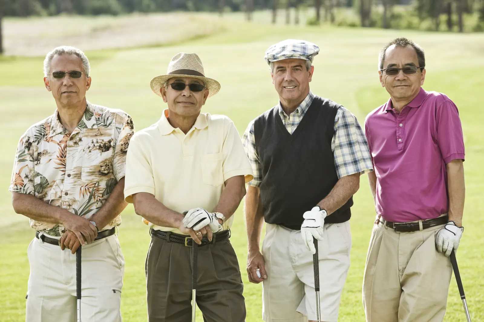 Club members heading out onto the course